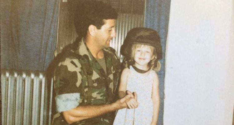 Old picture of Fausto Xavier Aguilera with his daughter Christina Aguilera.